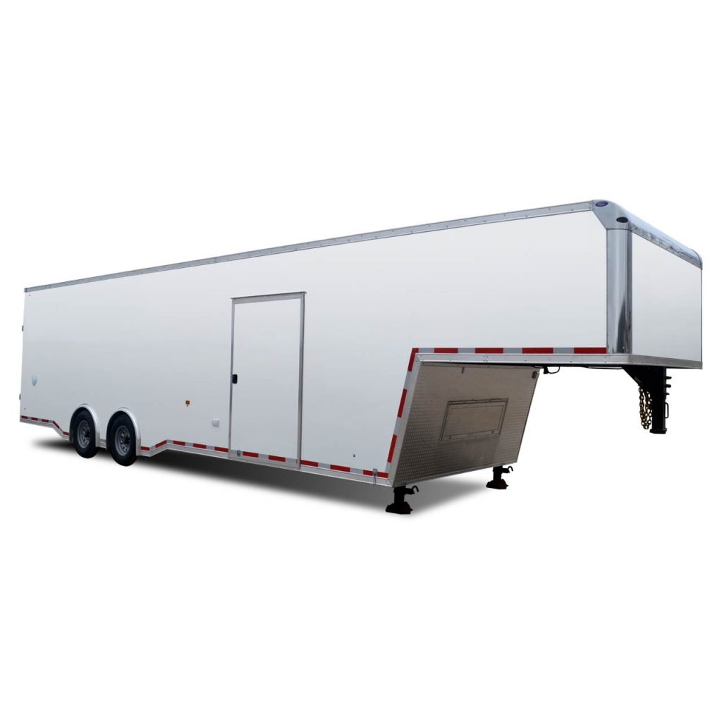 Look Trailers | Blog Post | Featured Image | Vision Gooseneck - Race Trailer - White - LOOK Trailer