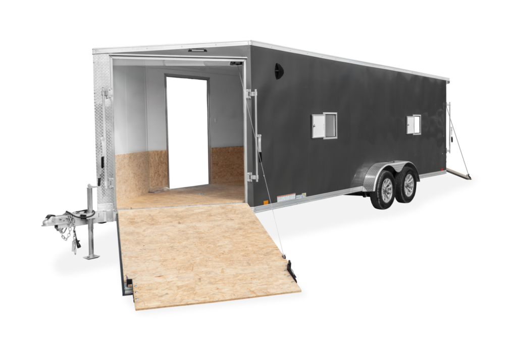2024 LOOK Avalanche Snowmobile Trailer with Front Door Open
