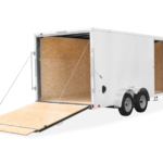 Element V Nose Tandem Axle Cargo Trailer Rear Door Open