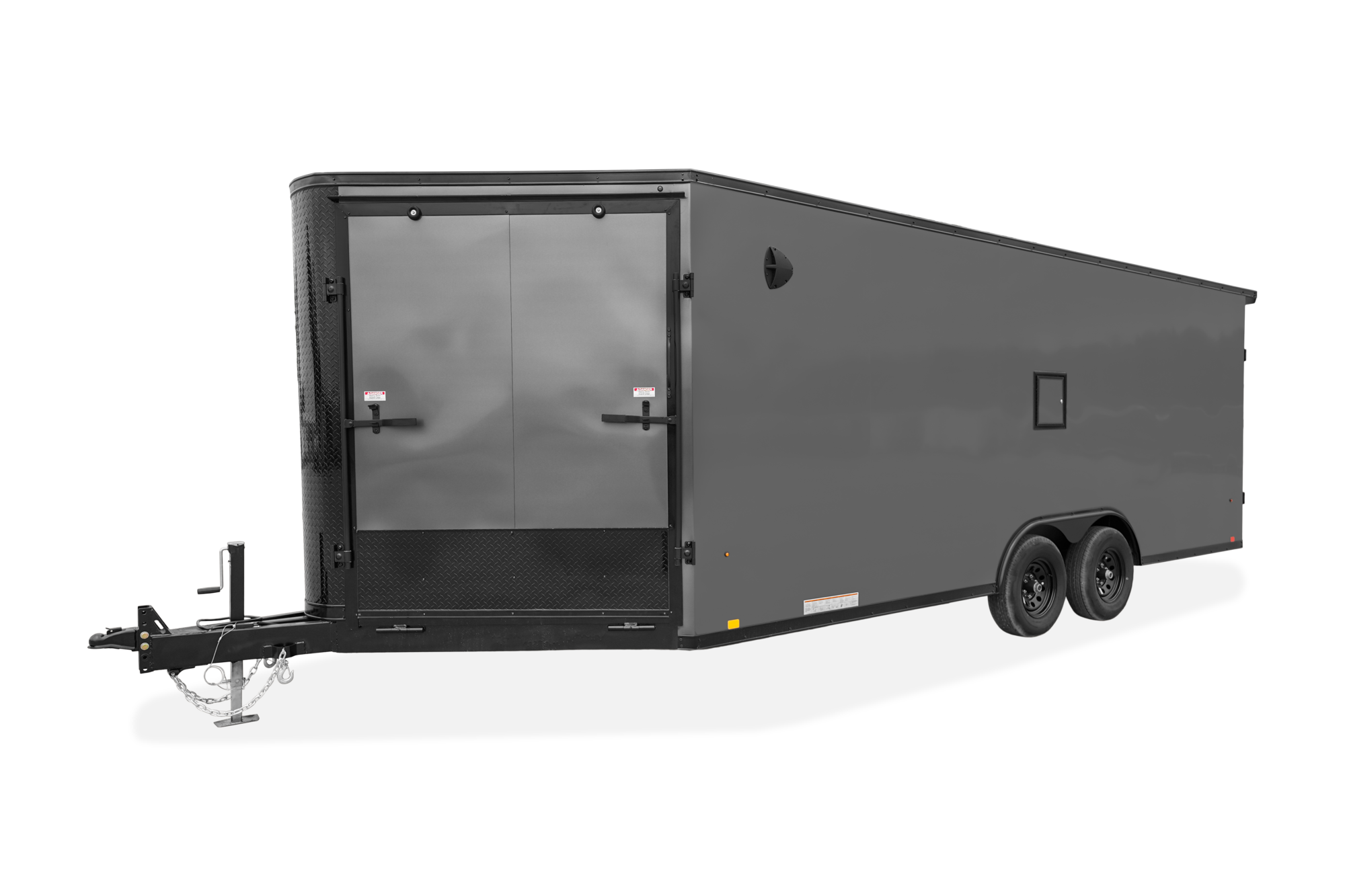 Front view of motorcycle snowmobile ATV UTV Trailer