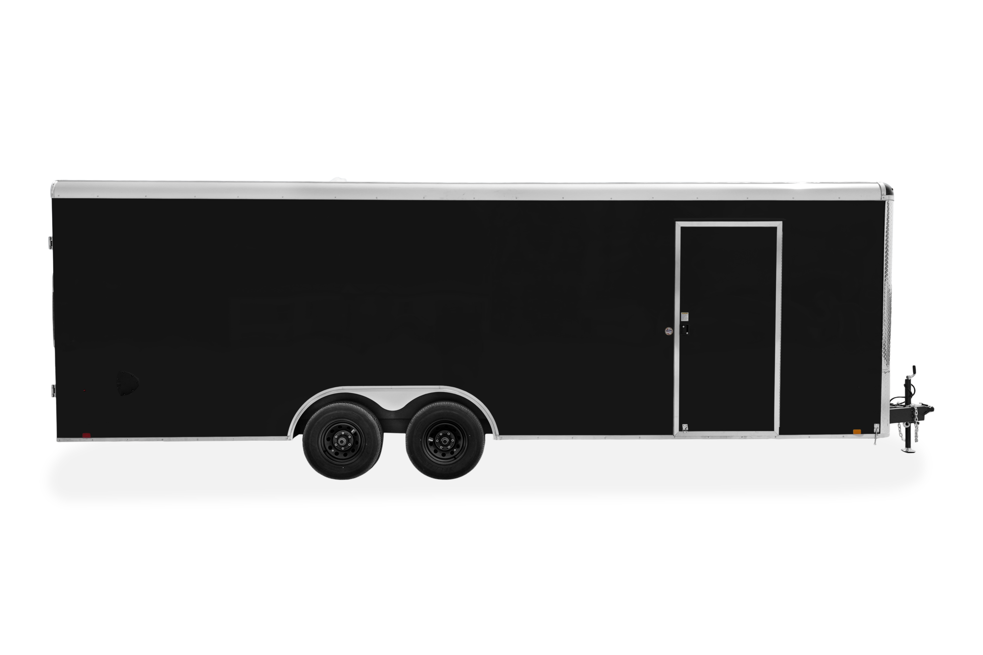 LOOK Element SE Round Top Enclosed Car Trailer Side Black Wheels