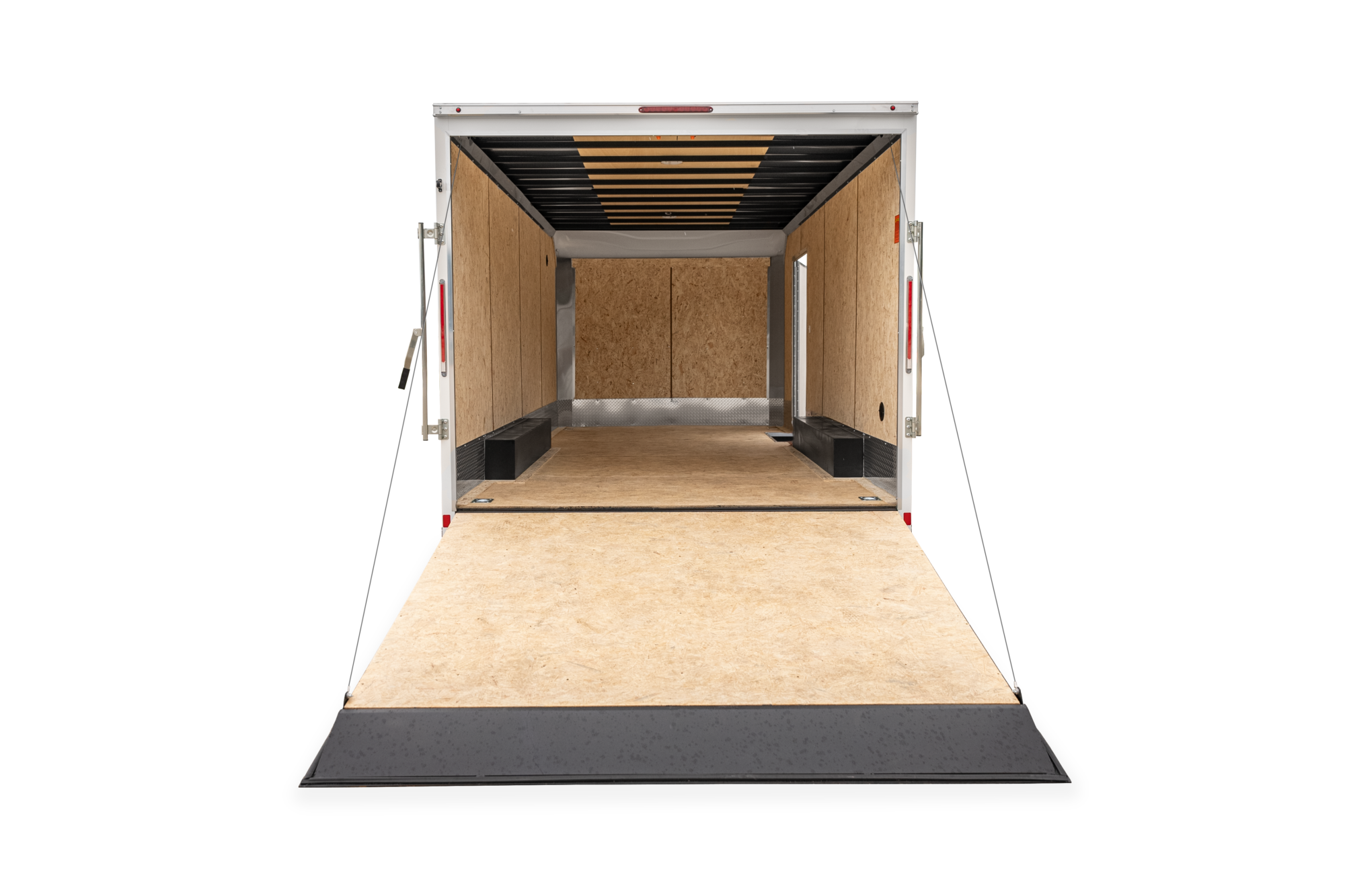 LOOK LXT Cargo Enclosed Contractor Trailer Rear Interior
