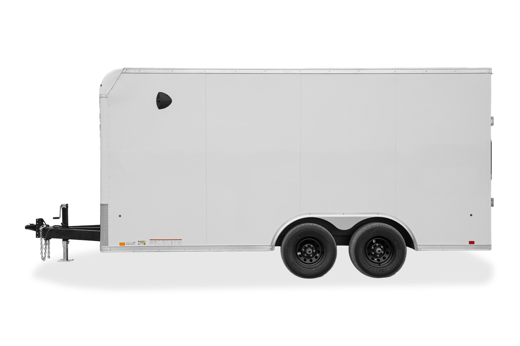 LOOK LXT Cargo Enclosed Contractor Trailer Side Black Wheels