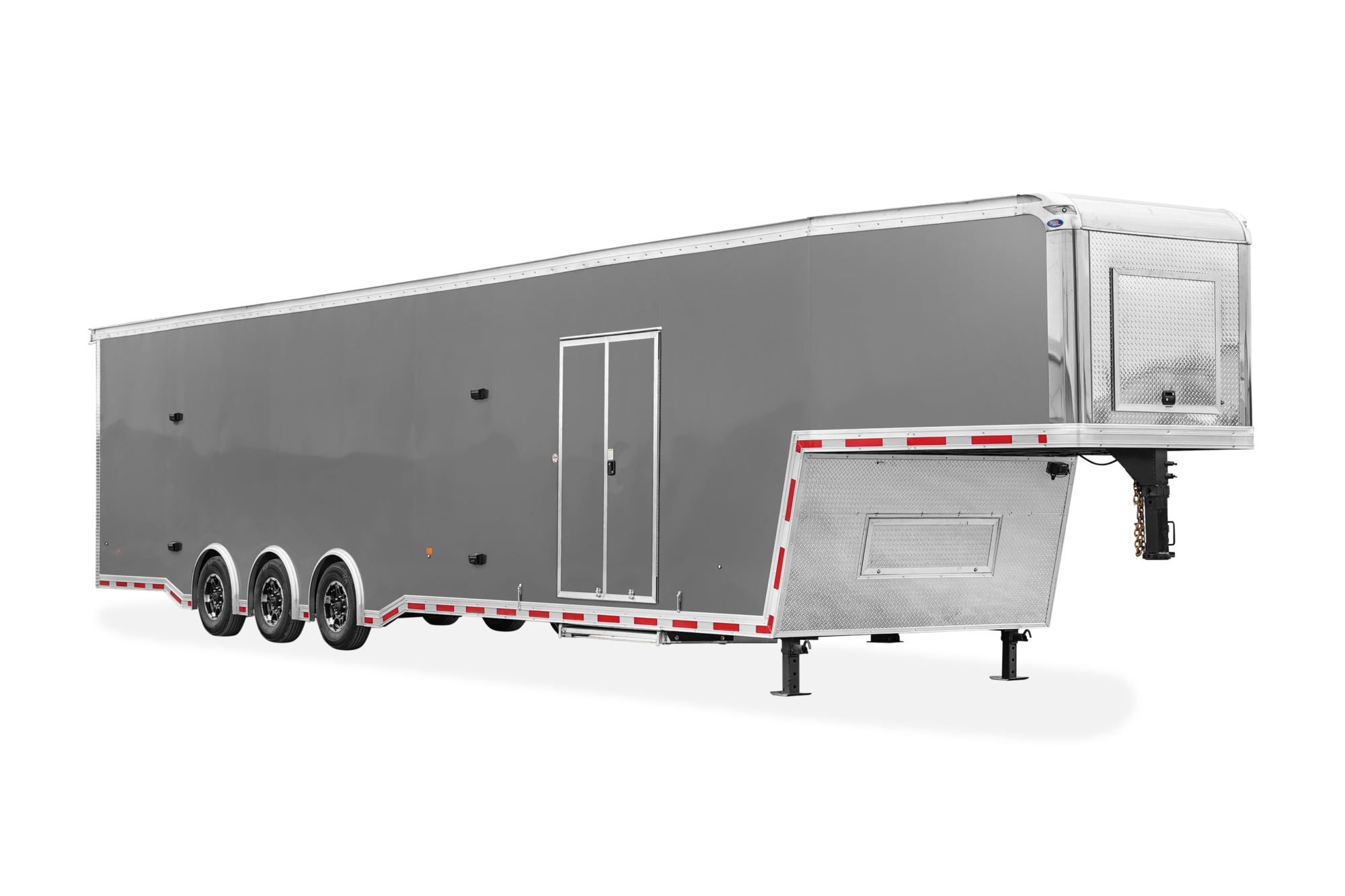 LOOK Premier Race Enclosed Gooseneck Car Trailer Front