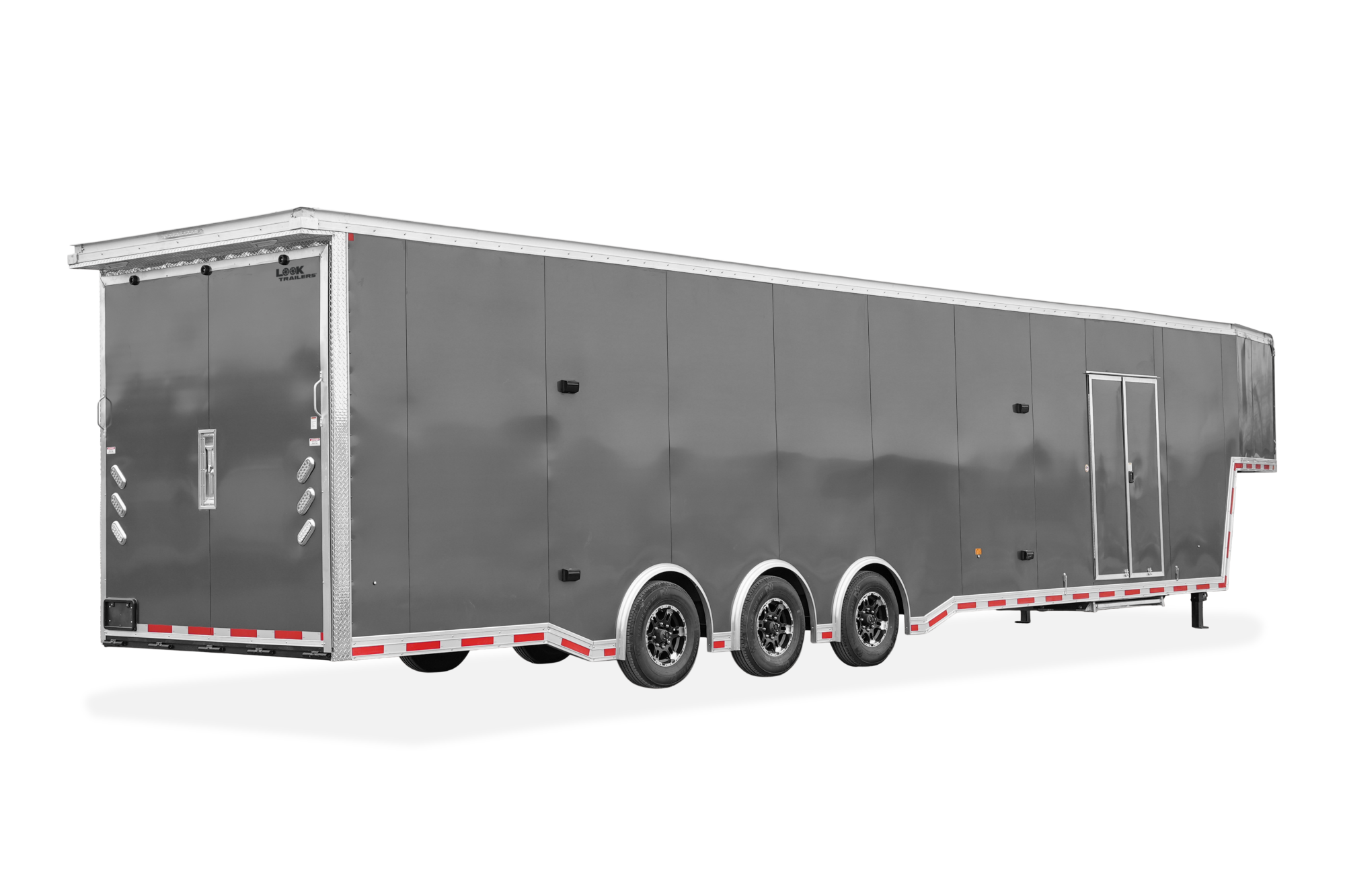 LOOK Premier Race Enclosed Gooseneck Car Trailer Rear