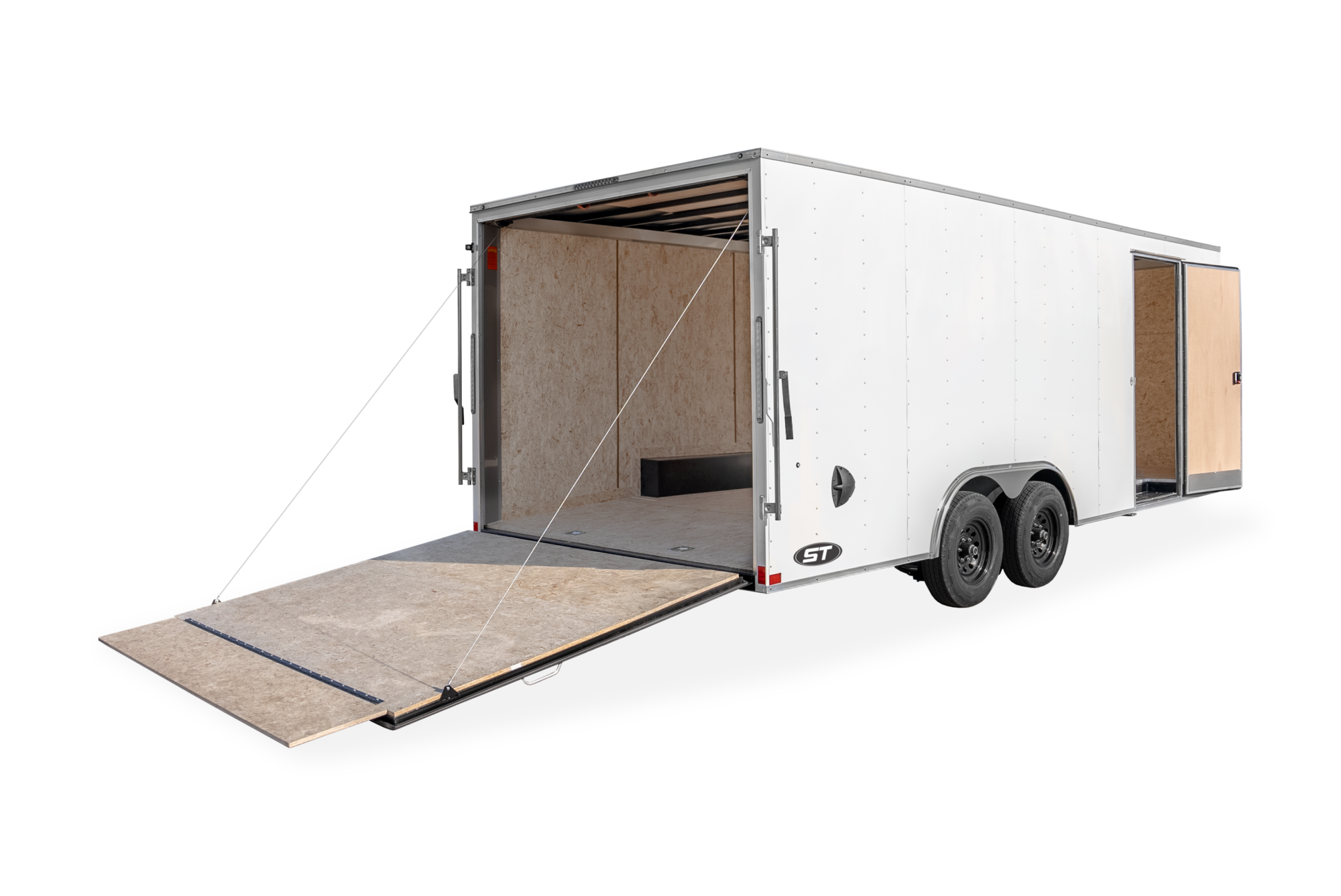 LOOK ST DLX Enclosed Car Trailer Rear Open