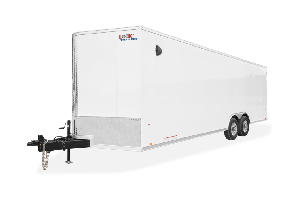 LOOK Vision Aero Wedge Aluminum Enclosed Car Trailer Front