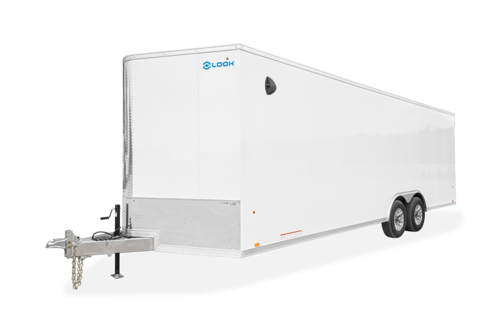 LOOK Vision Aero Wedge Aluminum Enclosed Car Trailer Front