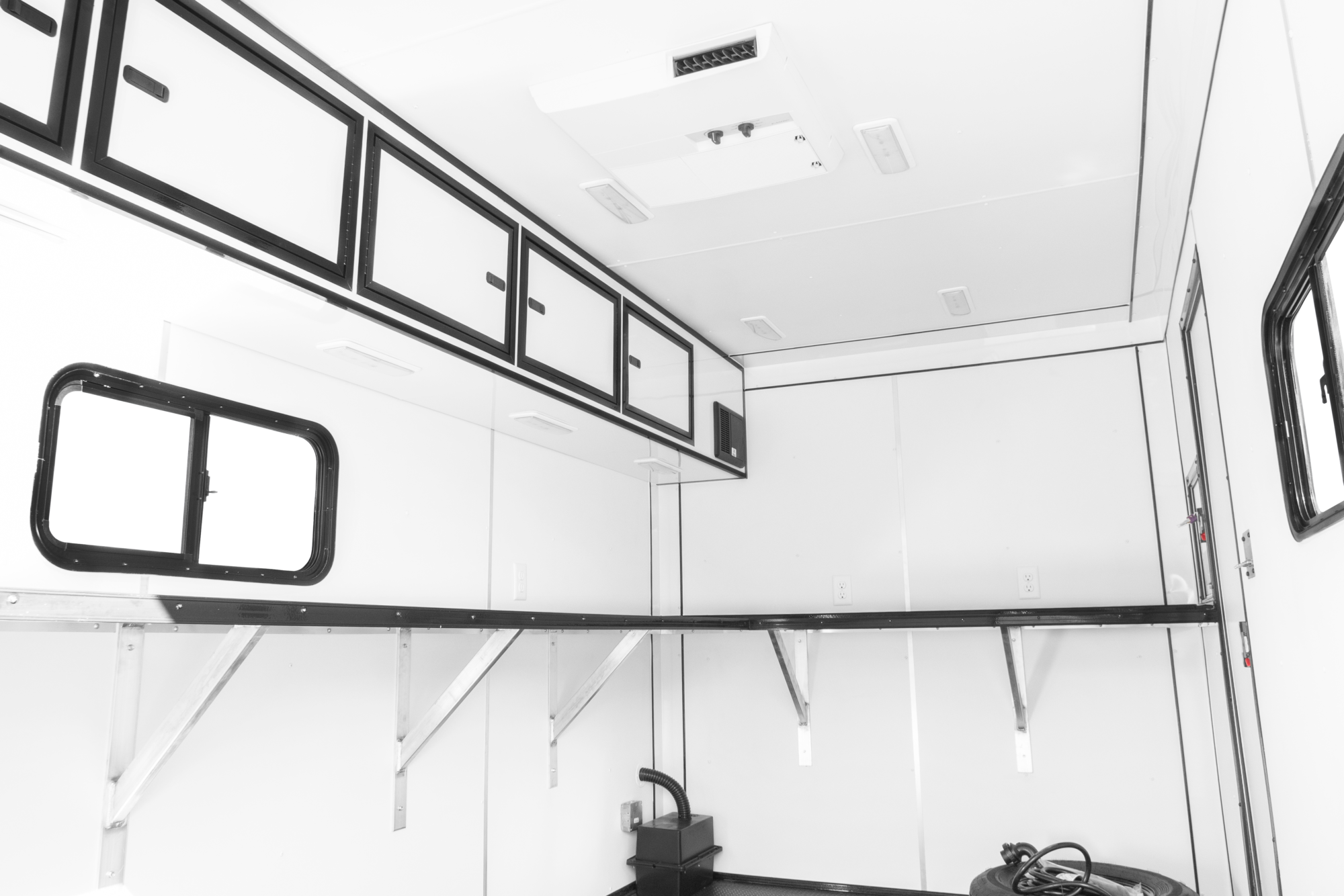 LOOK Trailers Fiber Splicing Trailer Enclosed Contractor Trailer Interior